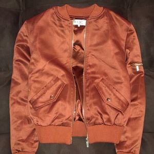 Amber Brown Bomber Jacket